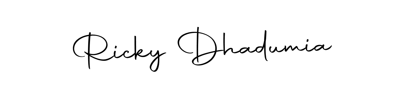Design your own signature with our free online signature maker. With this signature software, you can create a handwritten (Autography-DOLnW) signature for name Ricky Dhadumia. Ricky Dhadumia signature style 10 images and pictures png