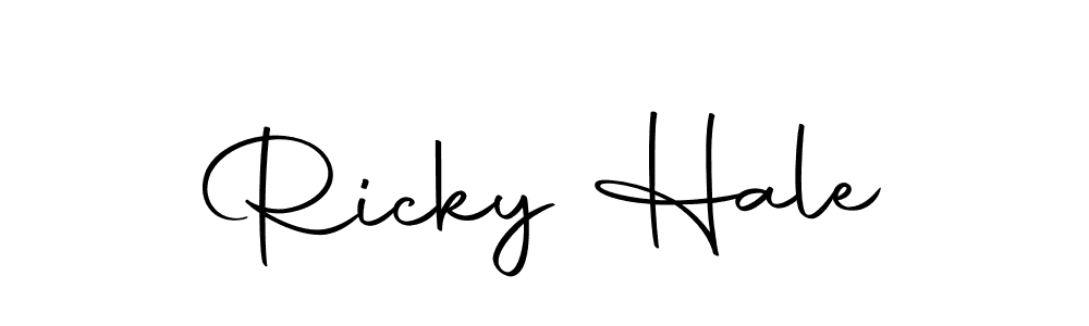How to make Ricky Hale name signature. Use Autography-DOLnW style for creating short signs online. This is the latest handwritten sign. Ricky Hale signature style 10 images and pictures png
