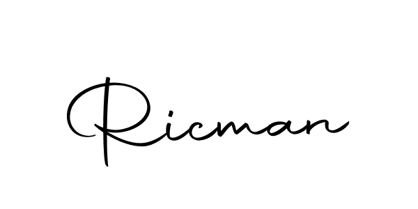 Design your own signature with our free online signature maker. With this signature software, you can create a handwritten (Autography-DOLnW) signature for name Ricman. Ricman signature style 10 images and pictures png