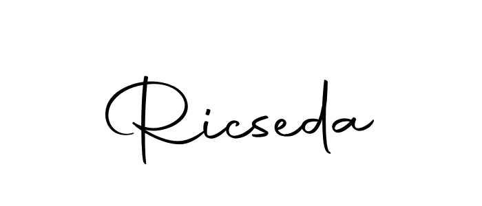 if you are searching for the best signature style for your name Ricseda. so please give up your signature search. here we have designed multiple signature styles  using Autography-DOLnW. Ricseda signature style 10 images and pictures png