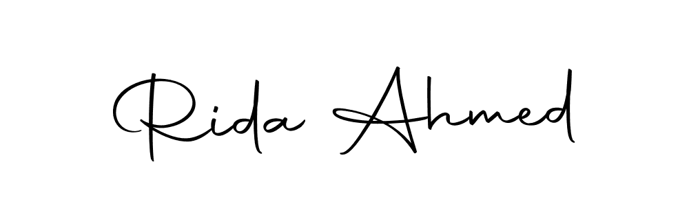 The best way (Autography-DOLnW) to make a short signature is to pick only two or three words in your name. The name Rida Ahmed include a total of six letters. For converting this name. Rida Ahmed signature style 10 images and pictures png