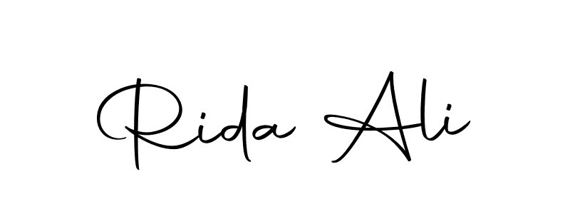 Create a beautiful signature design for name Rida Ali. With this signature (Autography-DOLnW) fonts, you can make a handwritten signature for free. Rida Ali signature style 10 images and pictures png