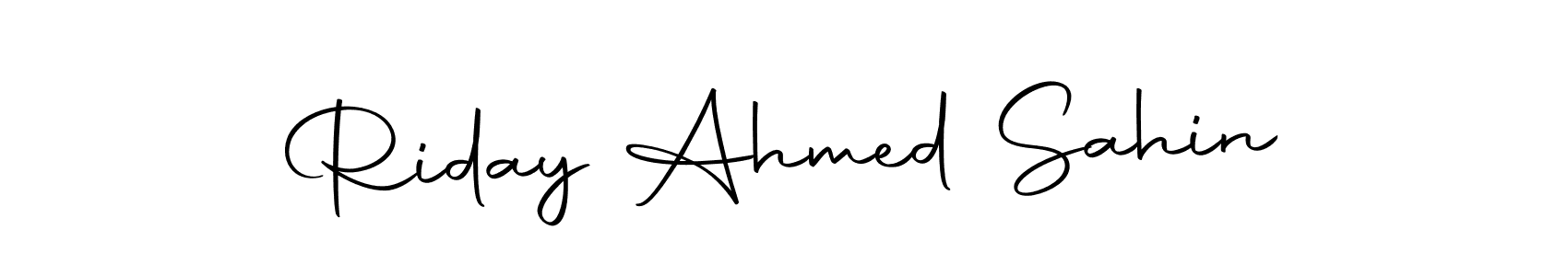 Create a beautiful signature design for name Riday Ahmed Sahin. With this signature (Autography-DOLnW) fonts, you can make a handwritten signature for free. Riday Ahmed Sahin signature style 10 images and pictures png