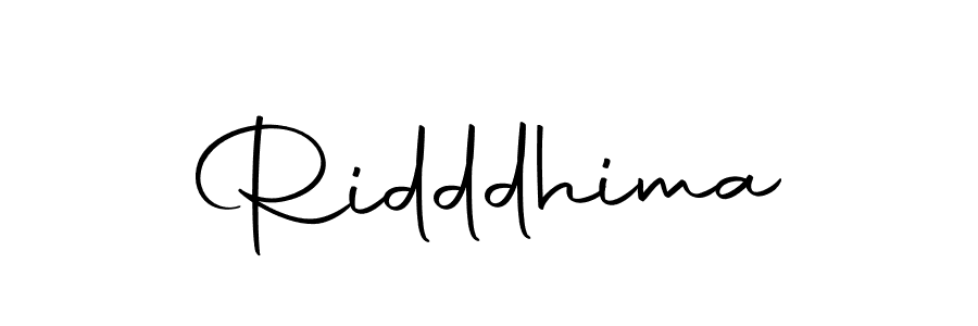 Make a beautiful signature design for name Ridddhima. With this signature (Autography-DOLnW) style, you can create a handwritten signature for free. Ridddhima signature style 10 images and pictures png