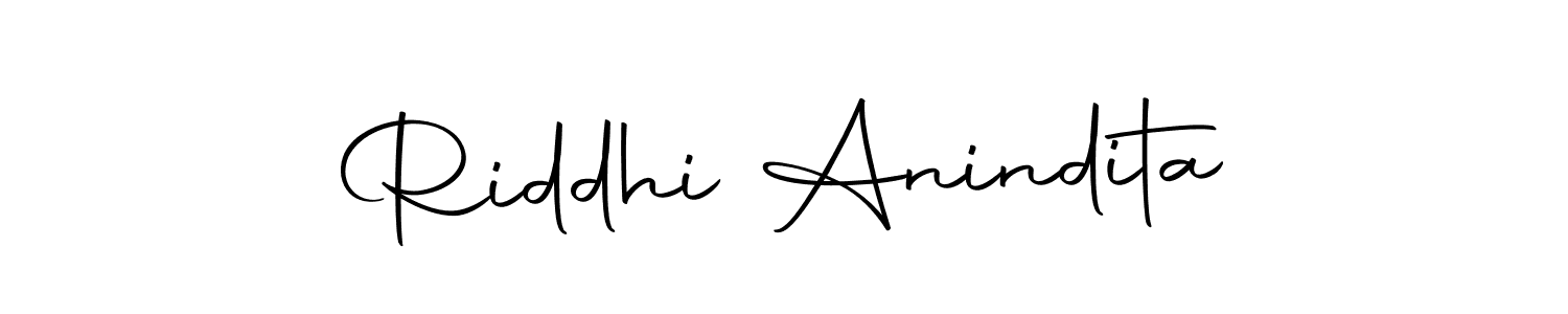 You should practise on your own different ways (Autography-DOLnW) to write your name (Riddhi Anindita) in signature. don't let someone else do it for you. Riddhi Anindita signature style 10 images and pictures png