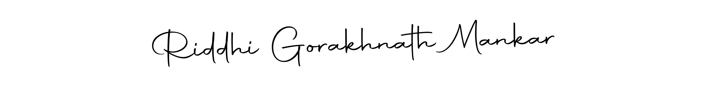 Make a beautiful signature design for name Riddhi Gorakhnath Mankar. Use this online signature maker to create a handwritten signature for free. Riddhi Gorakhnath Mankar signature style 10 images and pictures png