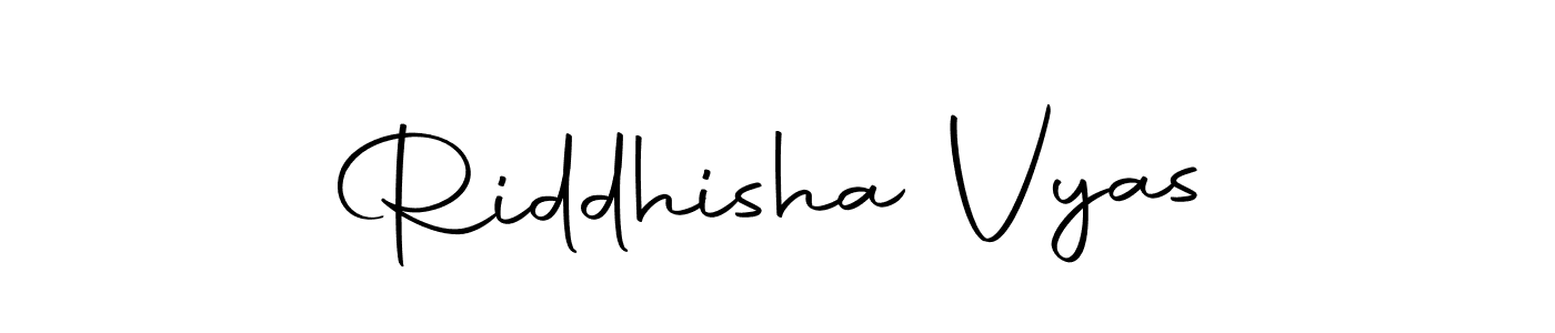 Design your own signature with our free online signature maker. With this signature software, you can create a handwritten (Autography-DOLnW) signature for name Riddhisha Vyas. Riddhisha Vyas signature style 10 images and pictures png