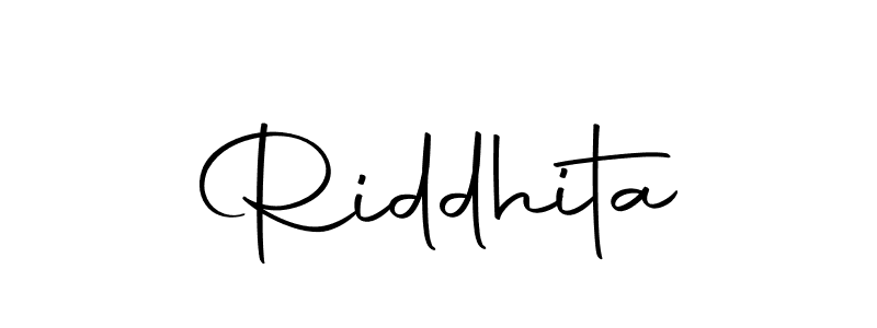 Use a signature maker to create a handwritten signature online. With this signature software, you can design (Autography-DOLnW) your own signature for name Riddhita. Riddhita signature style 10 images and pictures png