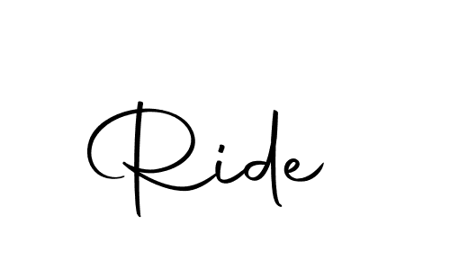 The best way (Autography-DOLnW) to make a short signature is to pick only two or three words in your name. The name Ride  include a total of six letters. For converting this name. Ride  signature style 10 images and pictures png