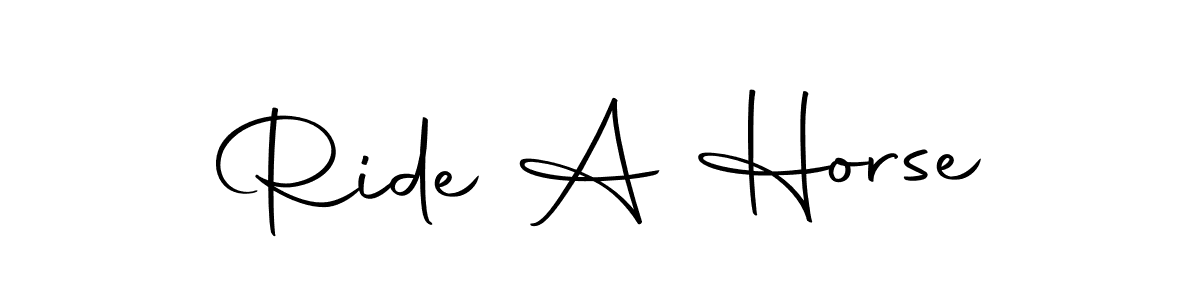 Design your own signature with our free online signature maker. With this signature software, you can create a handwritten (Autography-DOLnW) signature for name Ride A Horse. Ride A Horse signature style 10 images and pictures png