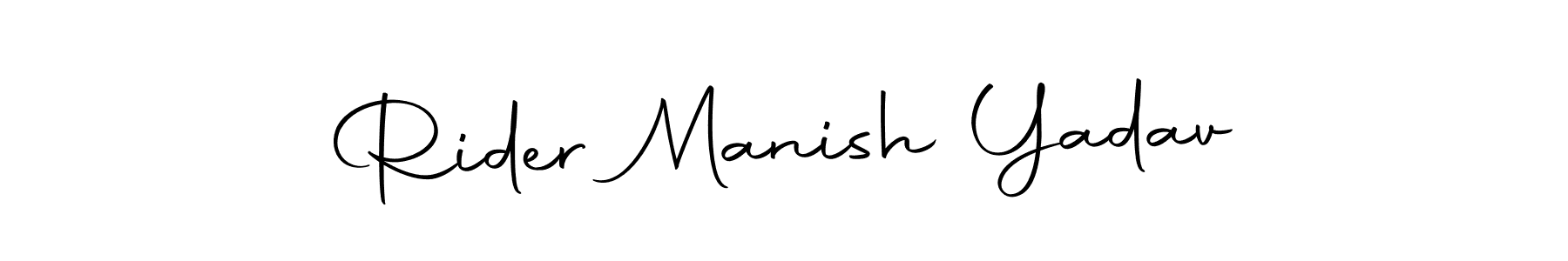 Also we have Rider Manish Yadav name is the best signature style. Create professional handwritten signature collection using Autography-DOLnW autograph style. Rider Manish Yadav signature style 10 images and pictures png