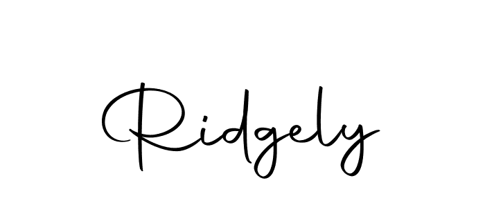 How to make Ridgely name signature. Use Autography-DOLnW style for creating short signs online. This is the latest handwritten sign. Ridgely signature style 10 images and pictures png