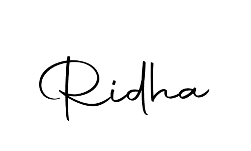 Similarly Autography-DOLnW is the best handwritten signature design. Signature creator online .You can use it as an online autograph creator for name Ridha. Ridha signature style 10 images and pictures png