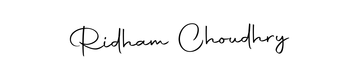 Ridham Choudhry stylish signature style. Best Handwritten Sign (Autography-DOLnW) for my name. Handwritten Signature Collection Ideas for my name Ridham Choudhry. Ridham Choudhry signature style 10 images and pictures png