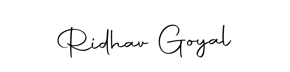 The best way (Autography-DOLnW) to make a short signature is to pick only two or three words in your name. The name Ridhav Goyal include a total of six letters. For converting this name. Ridhav Goyal signature style 10 images and pictures png