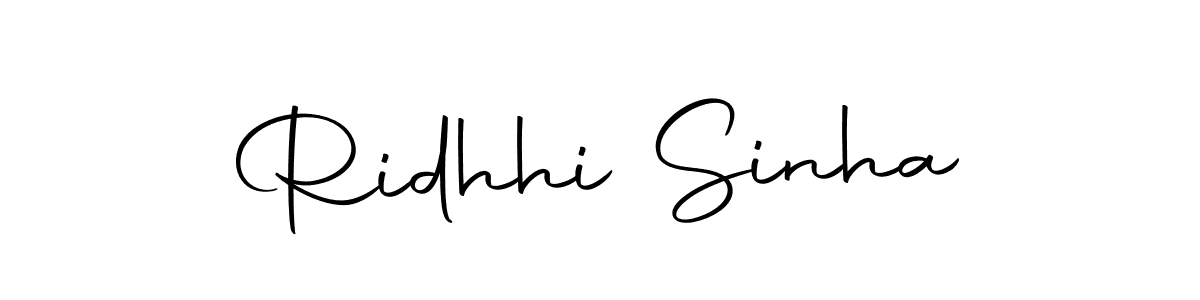 Create a beautiful signature design for name Ridhhi Sinha. With this signature (Autography-DOLnW) fonts, you can make a handwritten signature for free. Ridhhi Sinha signature style 10 images and pictures png
