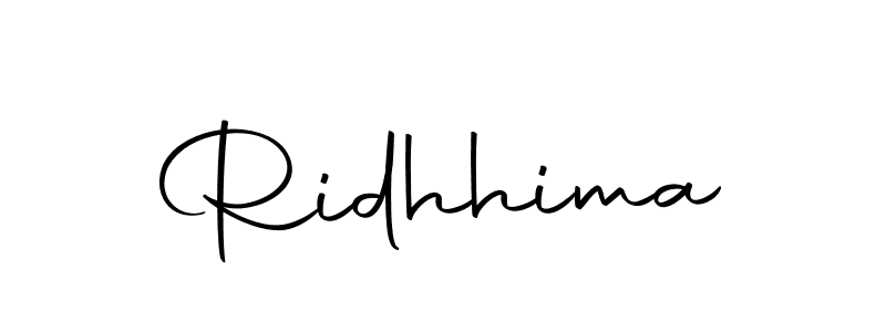 Design your own signature with our free online signature maker. With this signature software, you can create a handwritten (Autography-DOLnW) signature for name Ridhhima. Ridhhima signature style 10 images and pictures png