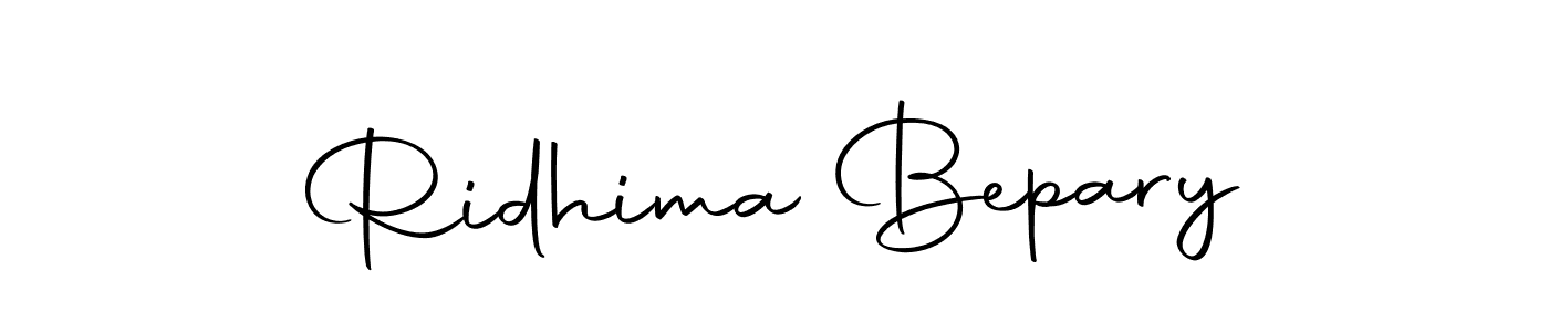 Make a beautiful signature design for name Ridhima Bepary. With this signature (Autography-DOLnW) style, you can create a handwritten signature for free. Ridhima Bepary signature style 10 images and pictures png