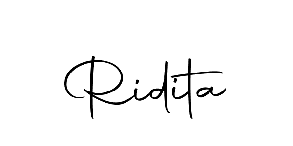How to make Ridita signature? Autography-DOLnW is a professional autograph style. Create handwritten signature for Ridita name. Ridita signature style 10 images and pictures png