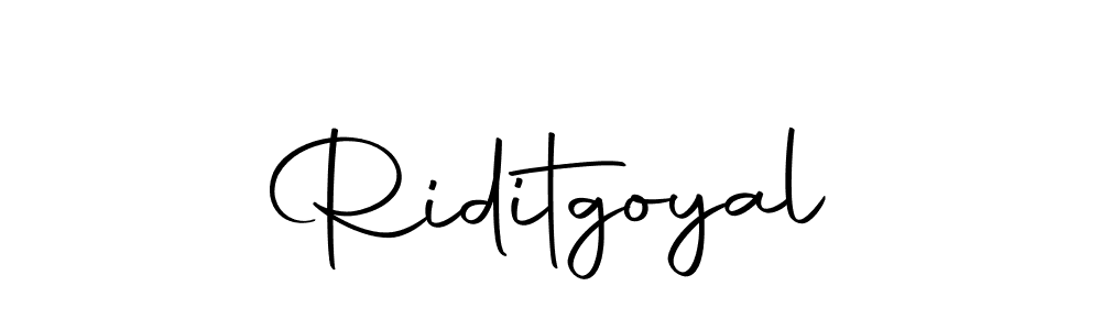 How to make Riditgoyal name signature. Use Autography-DOLnW style for creating short signs online. This is the latest handwritten sign. Riditgoyal signature style 10 images and pictures png