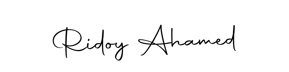Create a beautiful signature design for name Ridoy Ahamed. With this signature (Autography-DOLnW) fonts, you can make a handwritten signature for free. Ridoy Ahamed signature style 10 images and pictures png