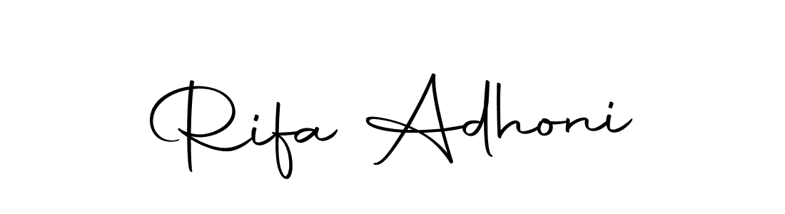 Design your own signature with our free online signature maker. With this signature software, you can create a handwritten (Autography-DOLnW) signature for name Rifa Adhoni. Rifa Adhoni signature style 10 images and pictures png