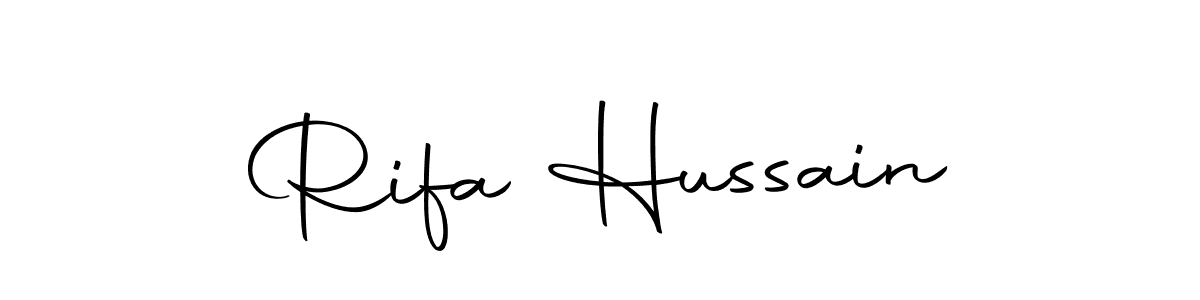 How to make Rifa Hussain name signature. Use Autography-DOLnW style for creating short signs online. This is the latest handwritten sign. Rifa Hussain signature style 10 images and pictures png