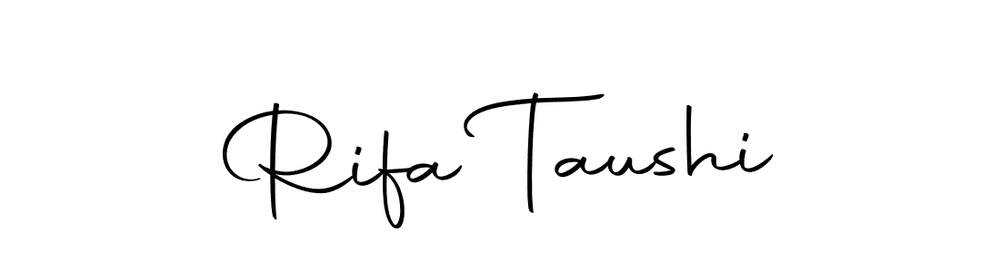 Make a beautiful signature design for name Rifa Taushi. With this signature (Autography-DOLnW) style, you can create a handwritten signature for free. Rifa Taushi signature style 10 images and pictures png
