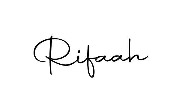 How to make Rifaah signature? Autography-DOLnW is a professional autograph style. Create handwritten signature for Rifaah name. Rifaah signature style 10 images and pictures png