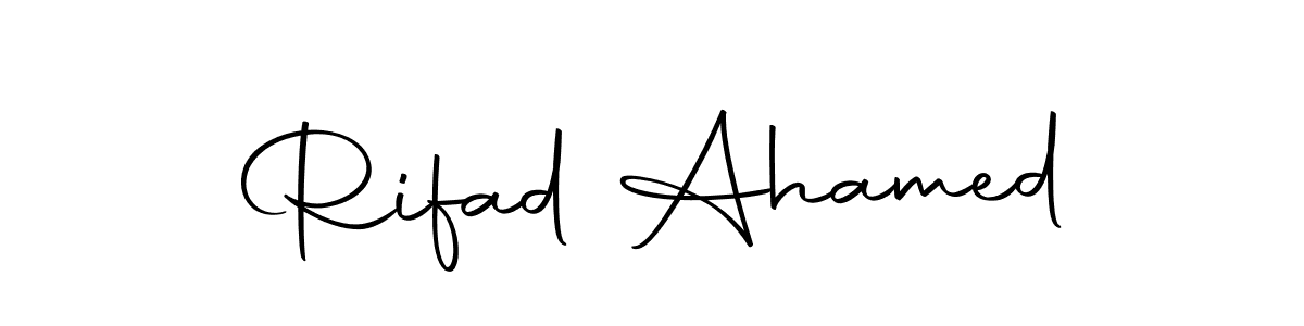 Similarly Autography-DOLnW is the best handwritten signature design. Signature creator online .You can use it as an online autograph creator for name Rifad Ahamed. Rifad Ahamed signature style 10 images and pictures png