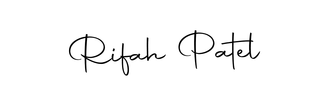 if you are searching for the best signature style for your name Rifah Patel. so please give up your signature search. here we have designed multiple signature styles  using Autography-DOLnW. Rifah Patel signature style 10 images and pictures png