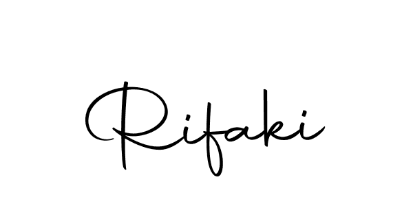 Rifaki stylish signature style. Best Handwritten Sign (Autography-DOLnW) for my name. Handwritten Signature Collection Ideas for my name Rifaki. Rifaki signature style 10 images and pictures png