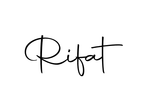 Design your own signature with our free online signature maker. With this signature software, you can create a handwritten (Autography-DOLnW) signature for name Rifat. Rifat signature style 10 images and pictures png