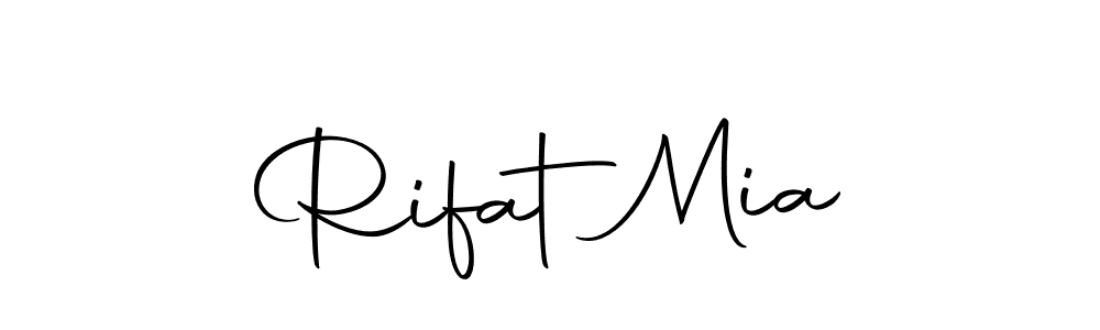 if you are searching for the best signature style for your name Rifat  Mia. so please give up your signature search. here we have designed multiple signature styles  using Autography-DOLnW. Rifat  Mia signature style 10 images and pictures png