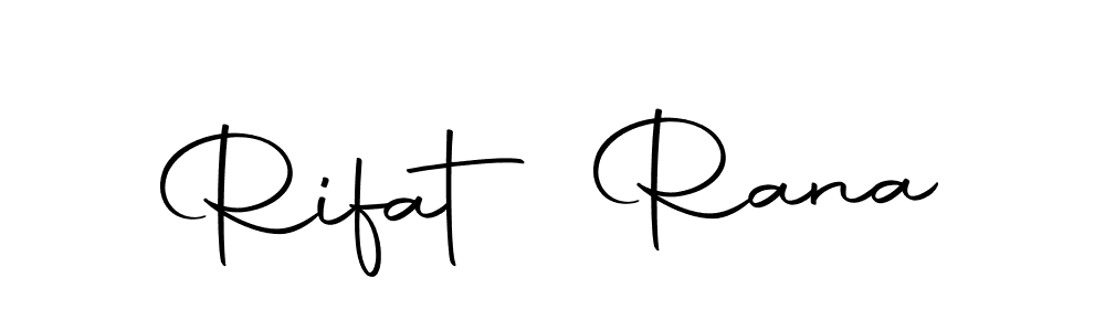 You should practise on your own different ways (Autography-DOLnW) to write your name (Rifat Rana) in signature. don't let someone else do it for you. Rifat Rana signature style 10 images and pictures png