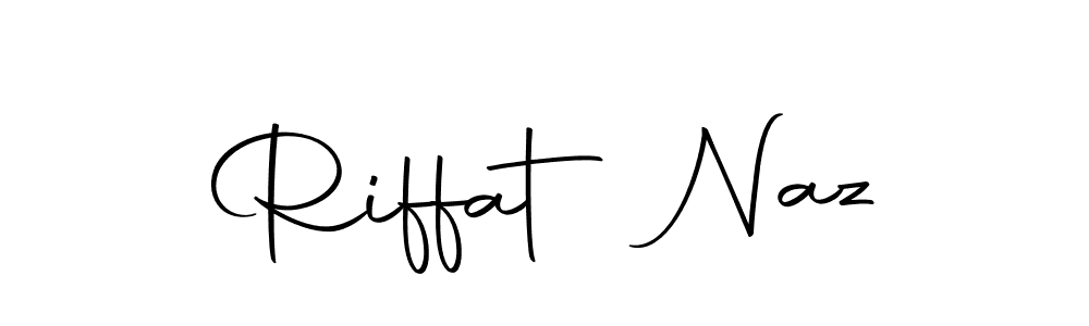 How to make Riffat Naz name signature. Use Autography-DOLnW style for creating short signs online. This is the latest handwritten sign. Riffat Naz signature style 10 images and pictures png