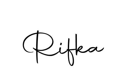 You should practise on your own different ways (Autography-DOLnW) to write your name (Rifka) in signature. don't let someone else do it for you. Rifka signature style 10 images and pictures png