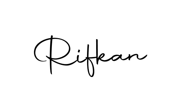 if you are searching for the best signature style for your name Rifkan. so please give up your signature search. here we have designed multiple signature styles  using Autography-DOLnW. Rifkan signature style 10 images and pictures png