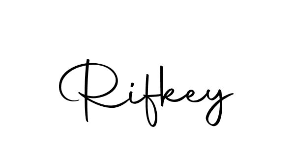 Use a signature maker to create a handwritten signature online. With this signature software, you can design (Autography-DOLnW) your own signature for name Rifkey. Rifkey signature style 10 images and pictures png