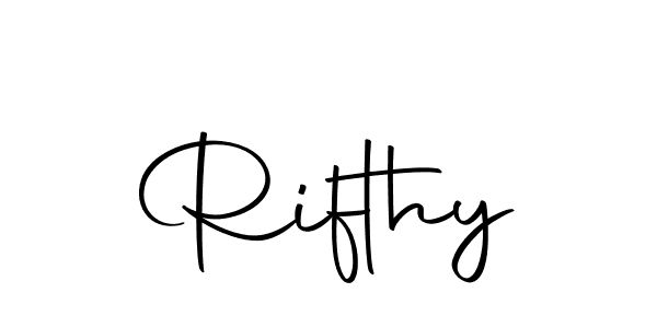 Rifthy stylish signature style. Best Handwritten Sign (Autography-DOLnW) for my name. Handwritten Signature Collection Ideas for my name Rifthy. Rifthy signature style 10 images and pictures png