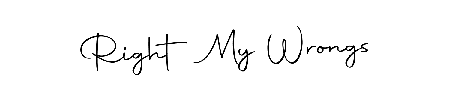 Similarly Autography-DOLnW is the best handwritten signature design. Signature creator online .You can use it as an online autograph creator for name Right My Wrongs. Right My Wrongs signature style 10 images and pictures png