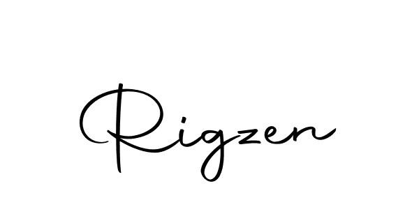 Use a signature maker to create a handwritten signature online. With this signature software, you can design (Autography-DOLnW) your own signature for name Rigzen. Rigzen signature style 10 images and pictures png