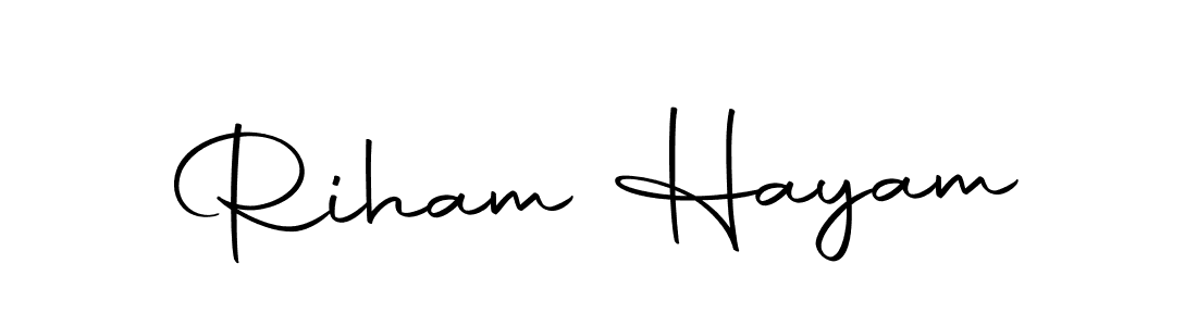 Use a signature maker to create a handwritten signature online. With this signature software, you can design (Autography-DOLnW) your own signature for name Riham Hayam. Riham Hayam signature style 10 images and pictures png