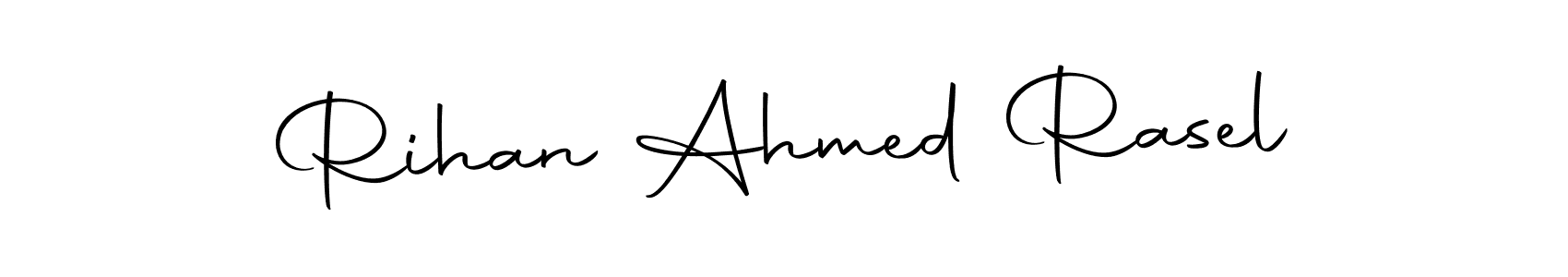 You should practise on your own different ways (Autography-DOLnW) to write your name (Rihan Ahmed Rasel) in signature. don't let someone else do it for you. Rihan Ahmed Rasel signature style 10 images and pictures png
