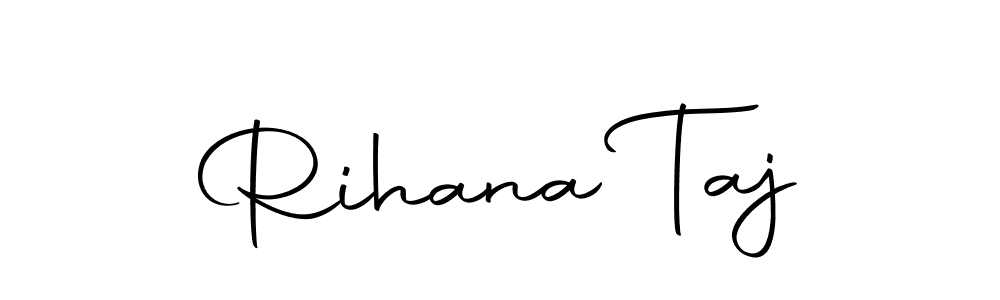 Rihana Taj stylish signature style. Best Handwritten Sign (Autography-DOLnW) for my name. Handwritten Signature Collection Ideas for my name Rihana Taj. Rihana Taj signature style 10 images and pictures png