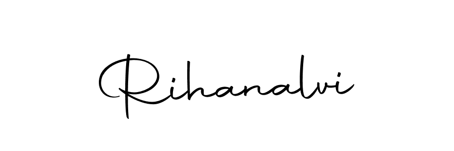 How to make Rihanalvi name signature. Use Autography-DOLnW style for creating short signs online. This is the latest handwritten sign. Rihanalvi signature style 10 images and pictures png