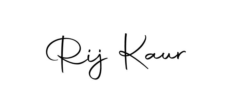 Create a beautiful signature design for name Rij Kaur. With this signature (Autography-DOLnW) fonts, you can make a handwritten signature for free. Rij Kaur signature style 10 images and pictures png