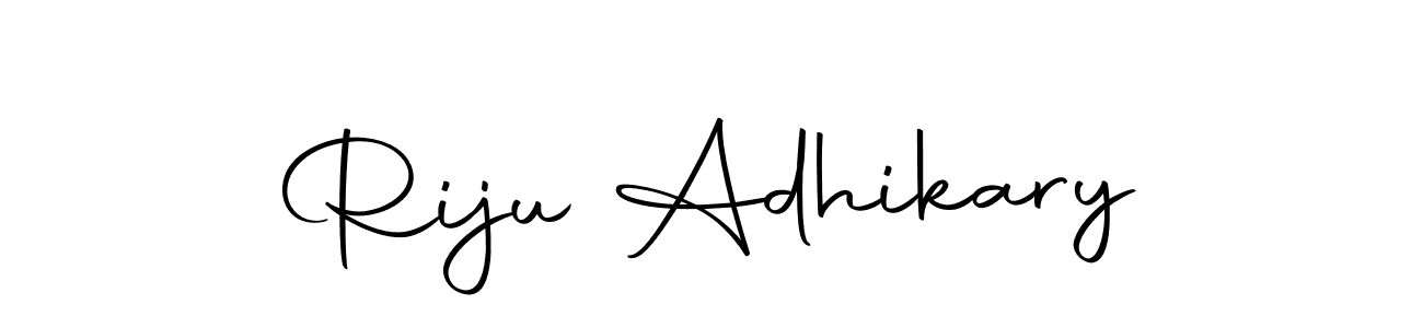 Design your own signature with our free online signature maker. With this signature software, you can create a handwritten (Autography-DOLnW) signature for name Riju Adhikary. Riju Adhikary signature style 10 images and pictures png