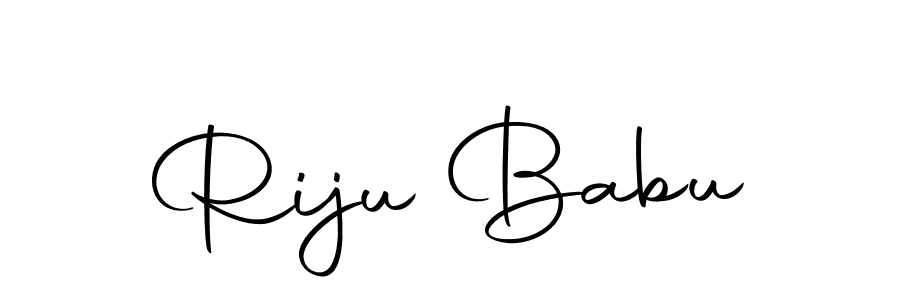 Use a signature maker to create a handwritten signature online. With this signature software, you can design (Autography-DOLnW) your own signature for name Riju Babu. Riju Babu signature style 10 images and pictures png