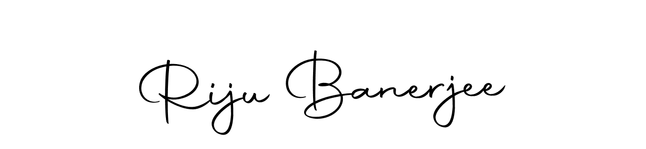 You should practise on your own different ways (Autography-DOLnW) to write your name (Riju Banerjee) in signature. don't let someone else do it for you. Riju Banerjee signature style 10 images and pictures png